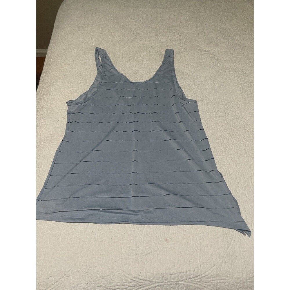 Athleta Ladies / Women's  Size XL Light‎ Blue Striped Side Slit Tank
